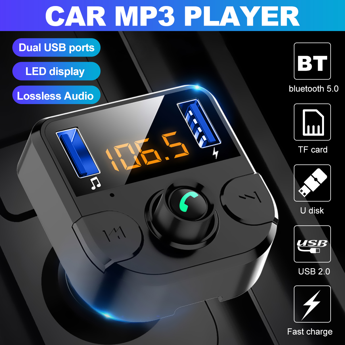 BT36B-bluetooth-50-Car-FM-Transmitter-Wireless-MP3-Player-Handsfree-Dual-USB-Charger-1739614