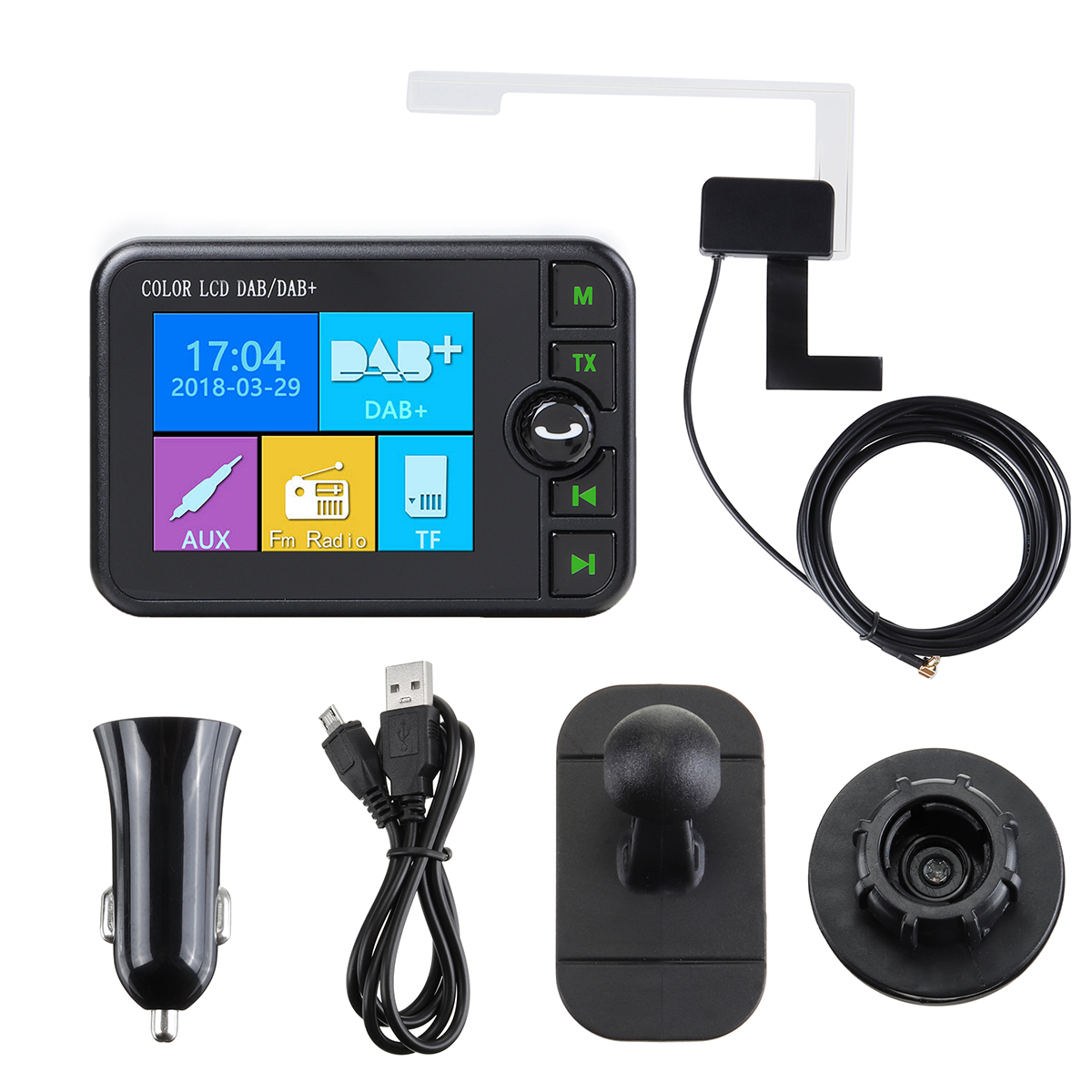 Car-DABDAB-Receiver-Digital-Radio-Adapter-bluetooth-FM-Hands-free-AUX-USB-1599713