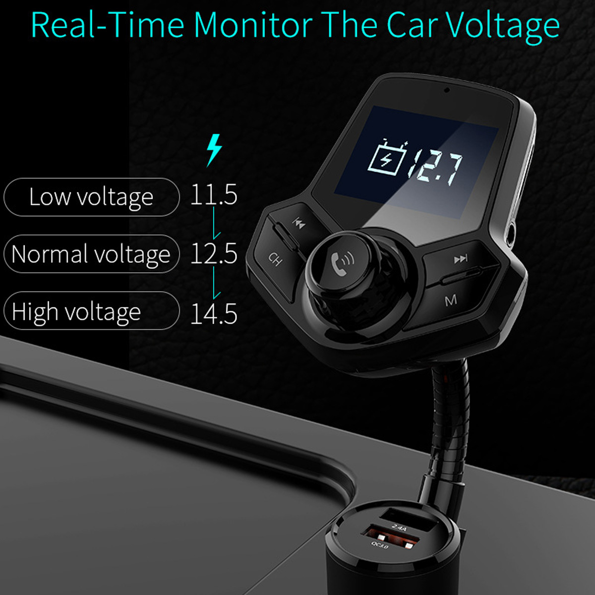 Car-MP3-Player-bluetooth-41-LCD-Screen-Display-With-QC30-Charger-FM-Hands-free-AUX-TF-Card-U-Disk-Un-1632587