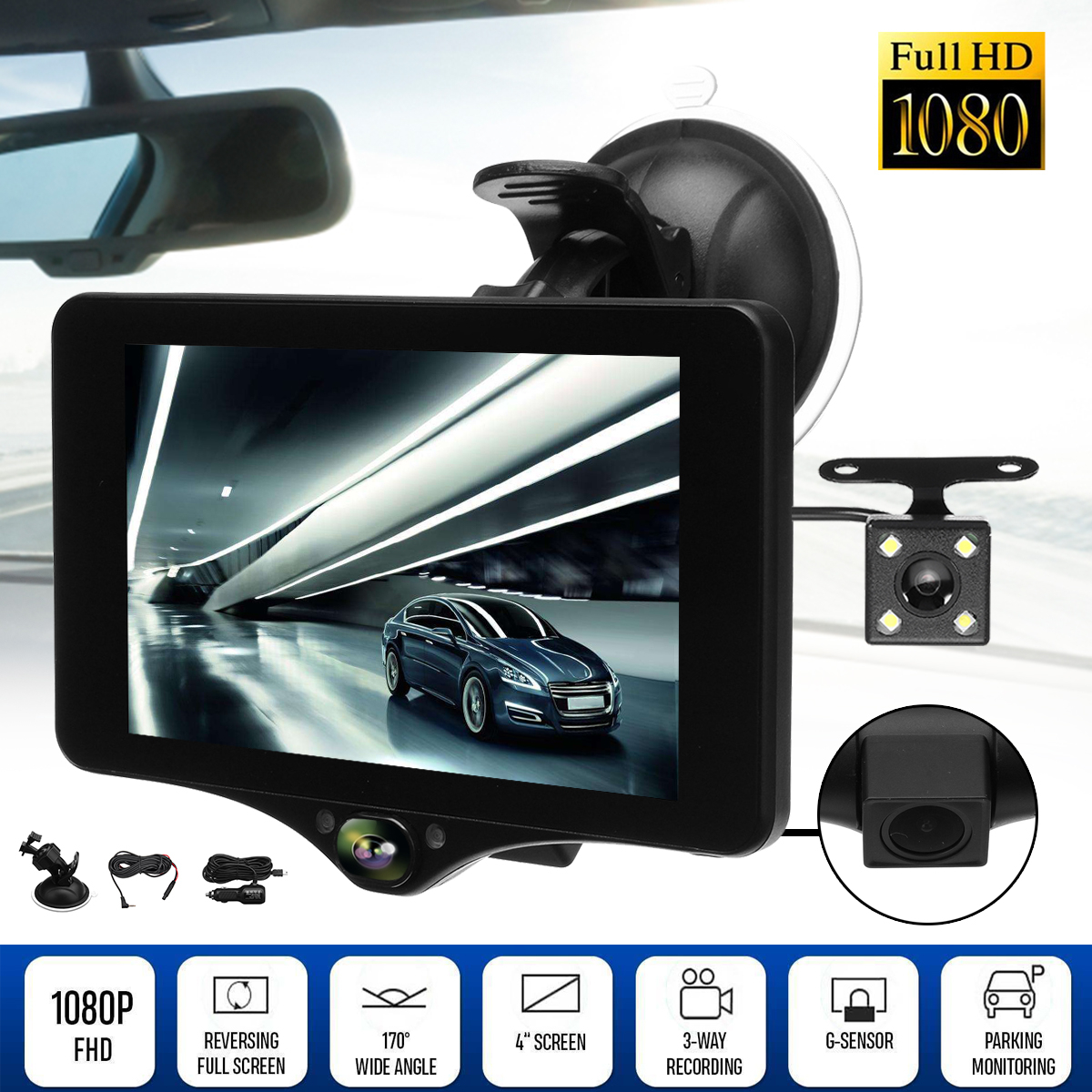 HD-1080P-Rearview-Video-Dash-Cam-Recorder-Camera-G-sensor-Car-DVR-1360705