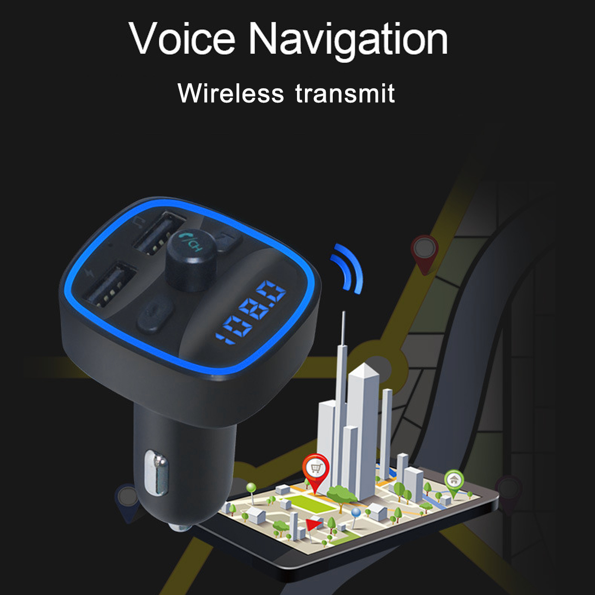 Wireless-bluetooth-50-FM-Transmitter-MP3-Radio-Adapter-Car-Fast-USB-Charger-1767944