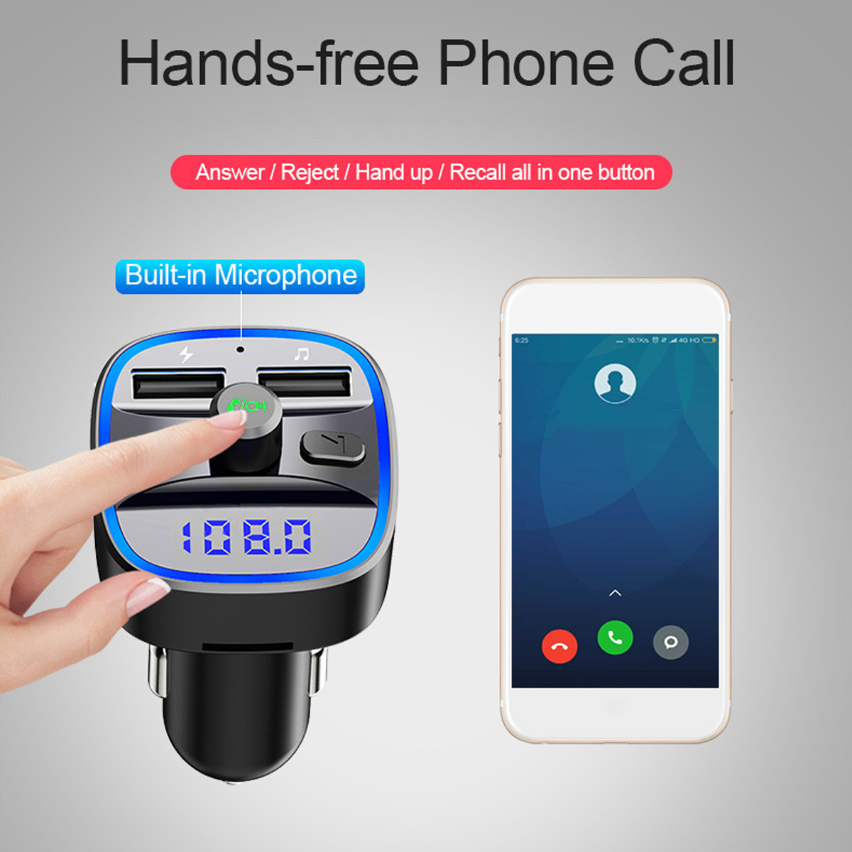 Wireless-bluetooth-50-FM-Transmitter-MP3-Radio-Adapter-Car-Fast-USB-Charger-1767944