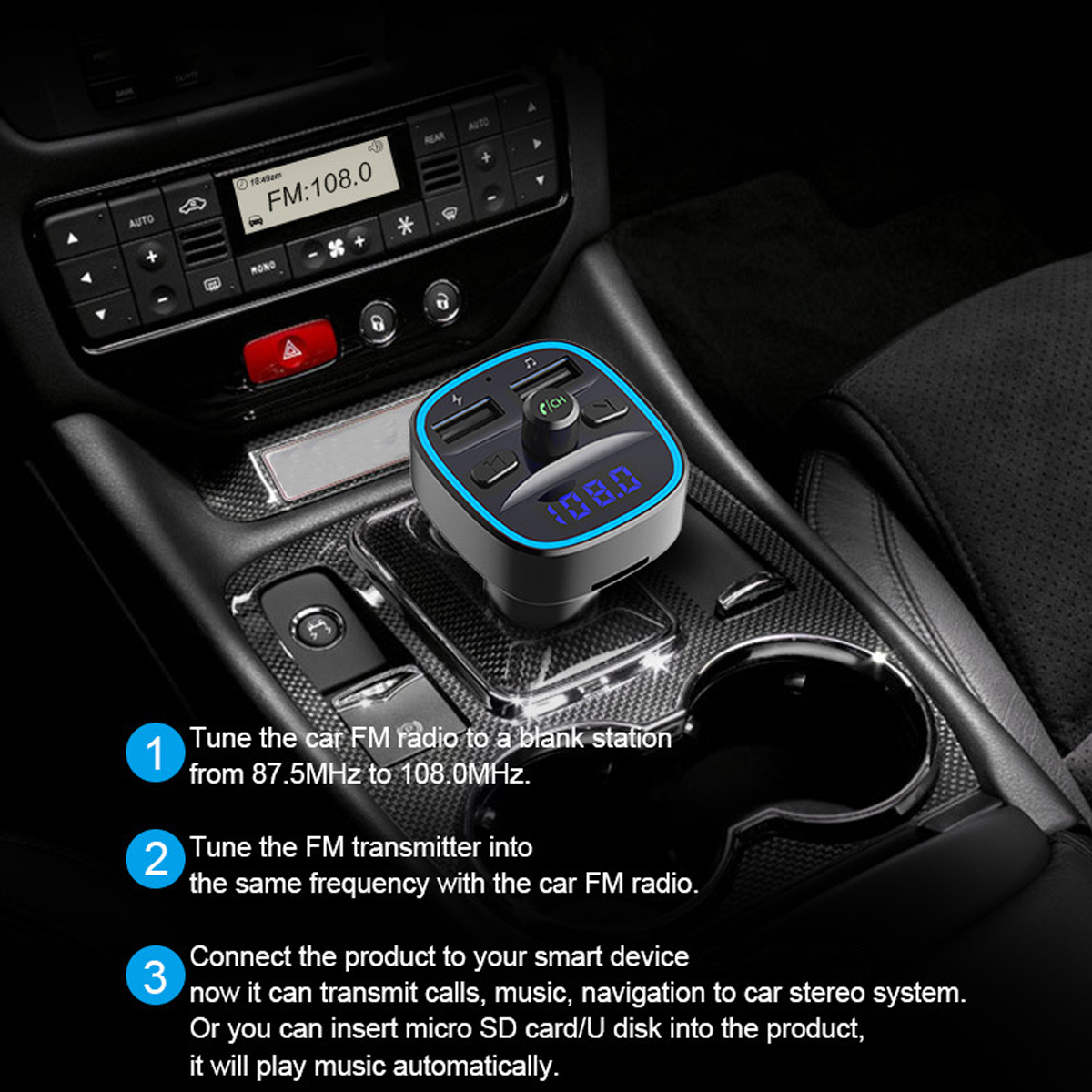 Wireless-bluetooth-50-FM-Transmitter-MP3-Radio-Adapter-Car-Fast-USB-Charger-1767944
