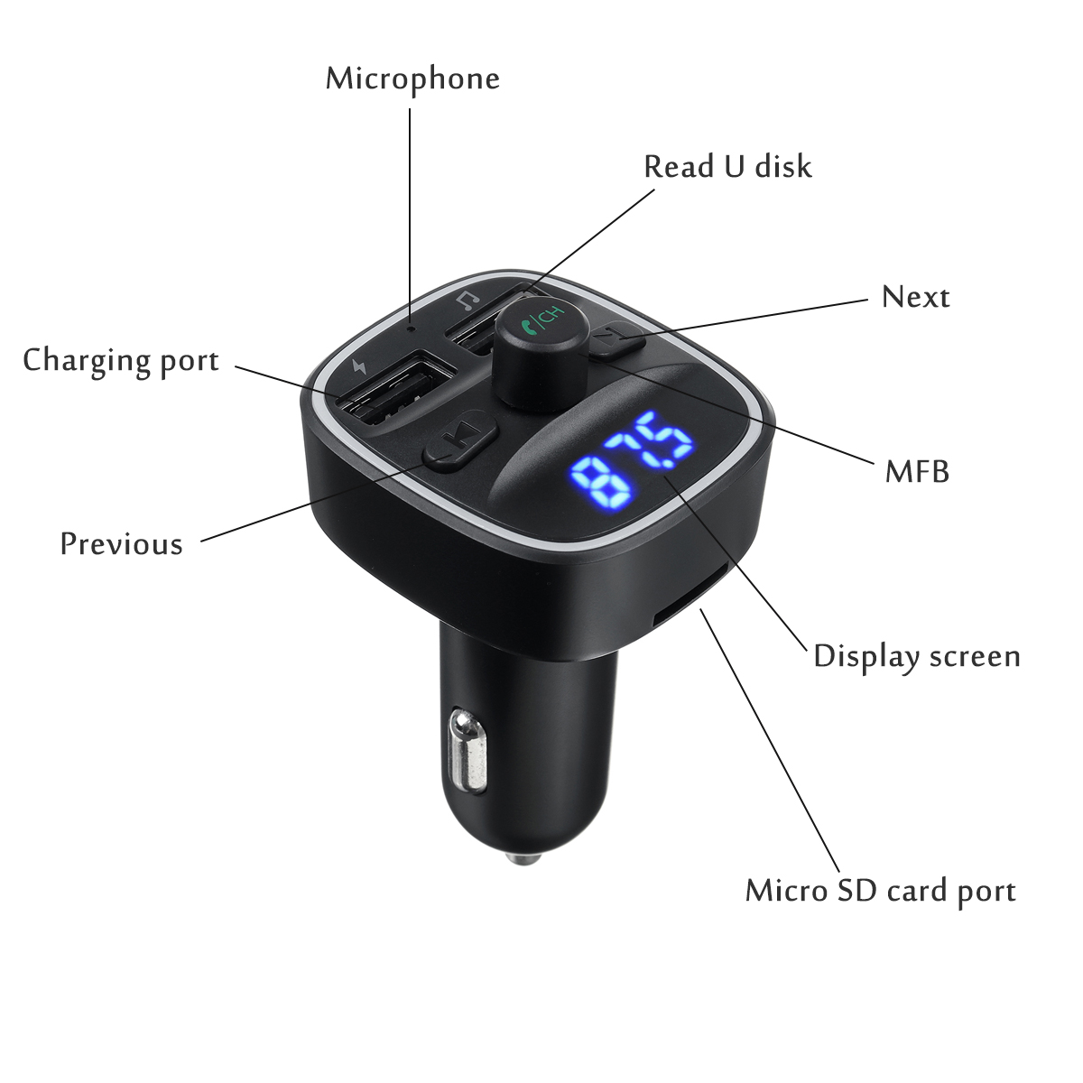 Wireless-bluetooth-50-FM-Transmitter-MP3-Radio-Adapter-Car-Fast-USB-Charger-1767944