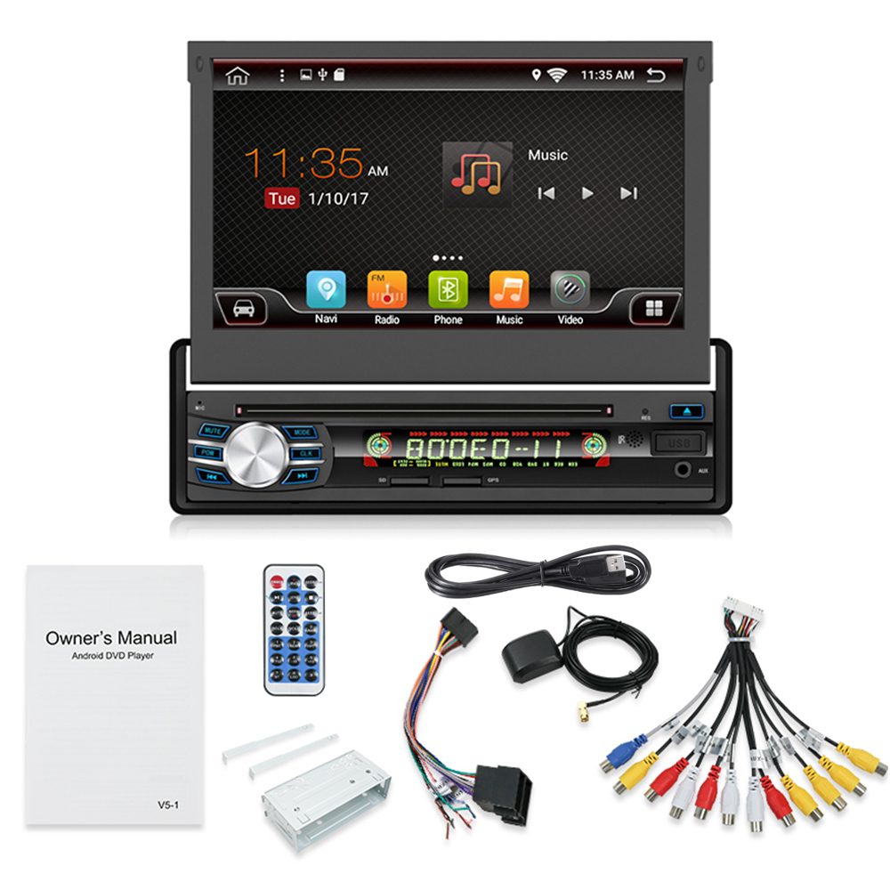 YUEHOO-7-Inch-1-DIN-Android-81-Car-DVD-Player-Retractable-Touch-Screen-Stereo-Radio-8-Core-132G232G--1593629