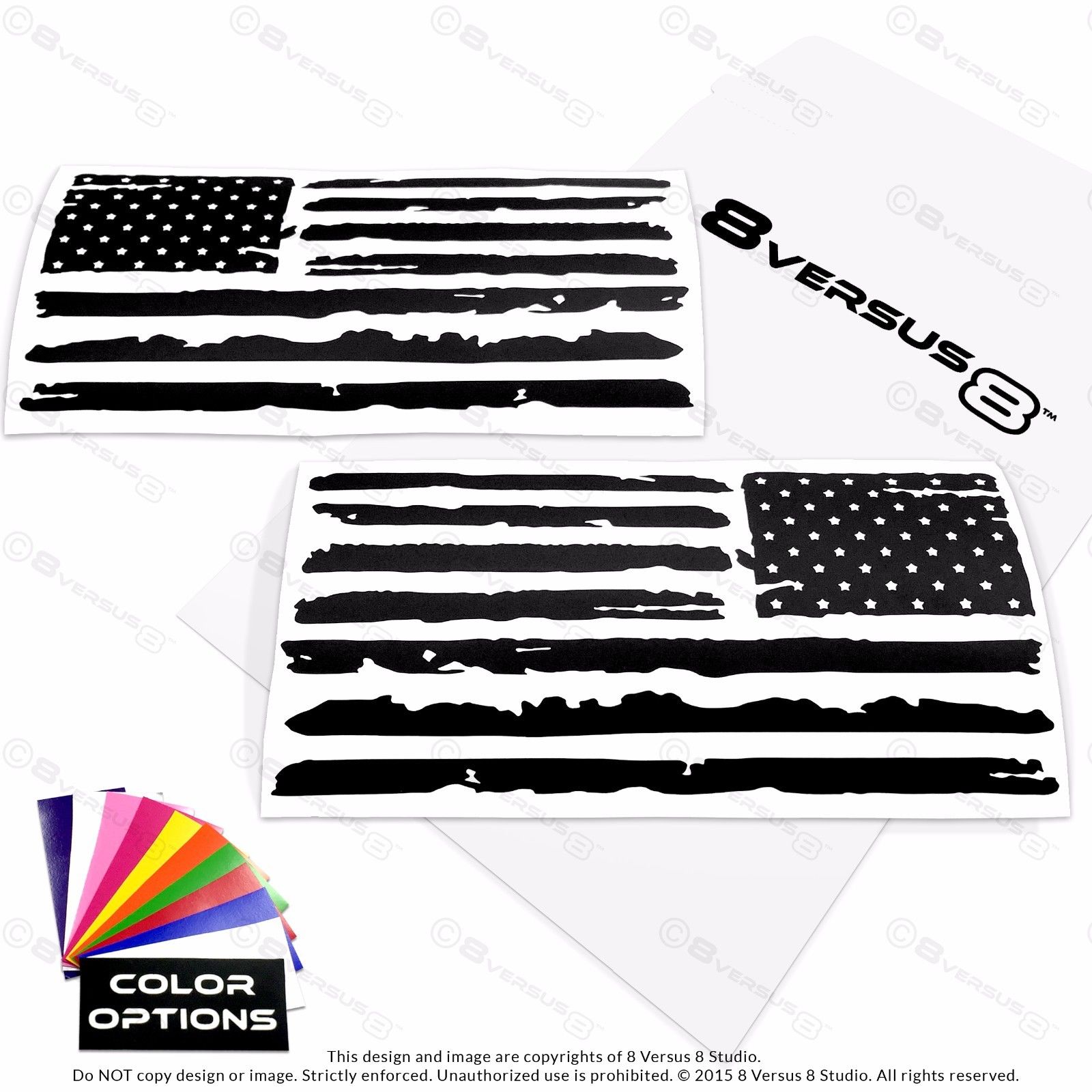 1-Pair-65x32-Distressed-American-Flag-Car-Vinyl-Decal-Sticker-Hood-Fender-1671069