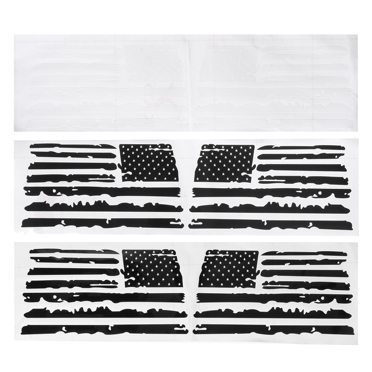 1-Pair-65x32-Distressed-American-Flag-Car-Vinyl-Decal-Sticker-Hood-Fender-1671069