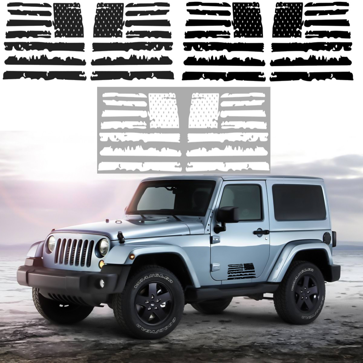 1-Pair-65x32-Distressed-American-Flag-Car-Vinyl-Decal-Sticker-Hood-Fender-1671069