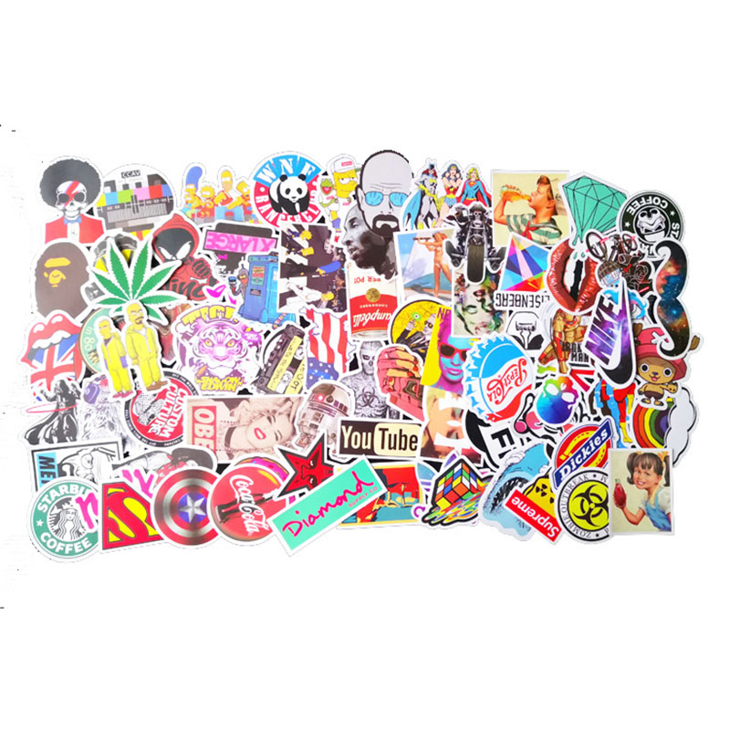 100Pcs-Graffiti-Decorative-Stickers-Cartoon-Suitcase-Sticker-Waterproof-1561726