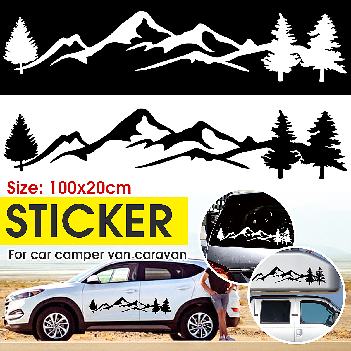 100x20cm-Car-Sticker-Graphics-Decal-Snowy-Mountain-Range-For-Camper-Van-Motorhome-Caravan-1714748