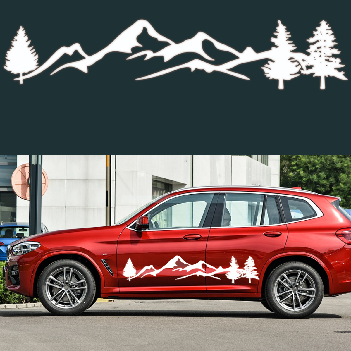 100x20cm-Car-Sticker-Graphics-Decal-Snowy-Mountain-Range-For-Camper-Van-Motorhome-Caravan-1714748