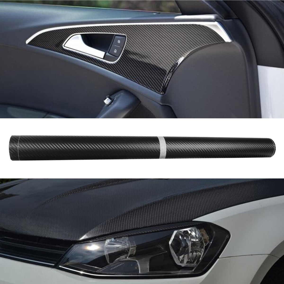 100x24-3D-Black-Carbon-Fiber-Car-Body-Vinyl-Wrap-Decal-Sticker-Roll-Film-Sheet-1671946