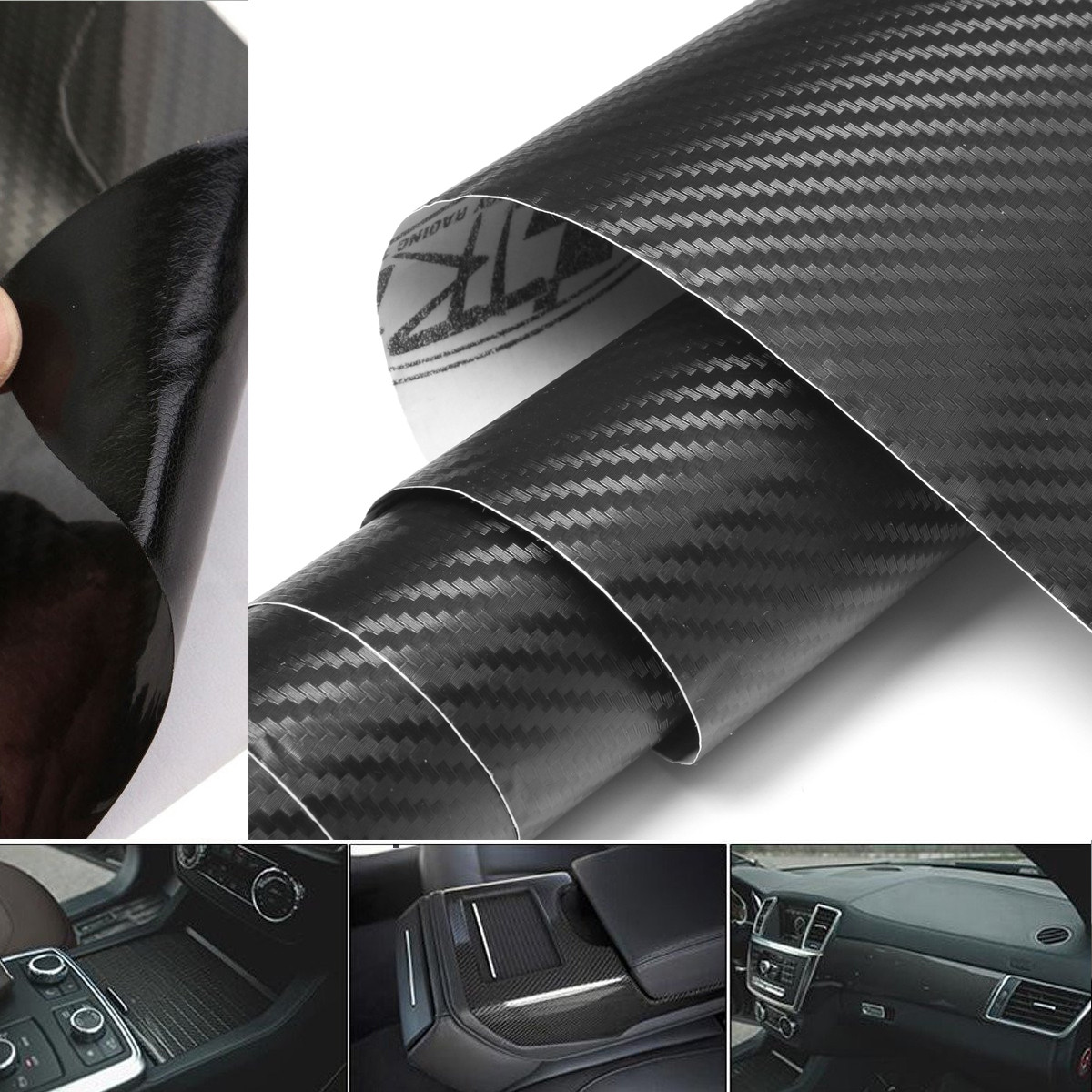 100x24-3D-Black-Carbon-Fiber-Car-Body-Vinyl-Wrap-Decal-Sticker-Roll-Film-Sheet-1671946