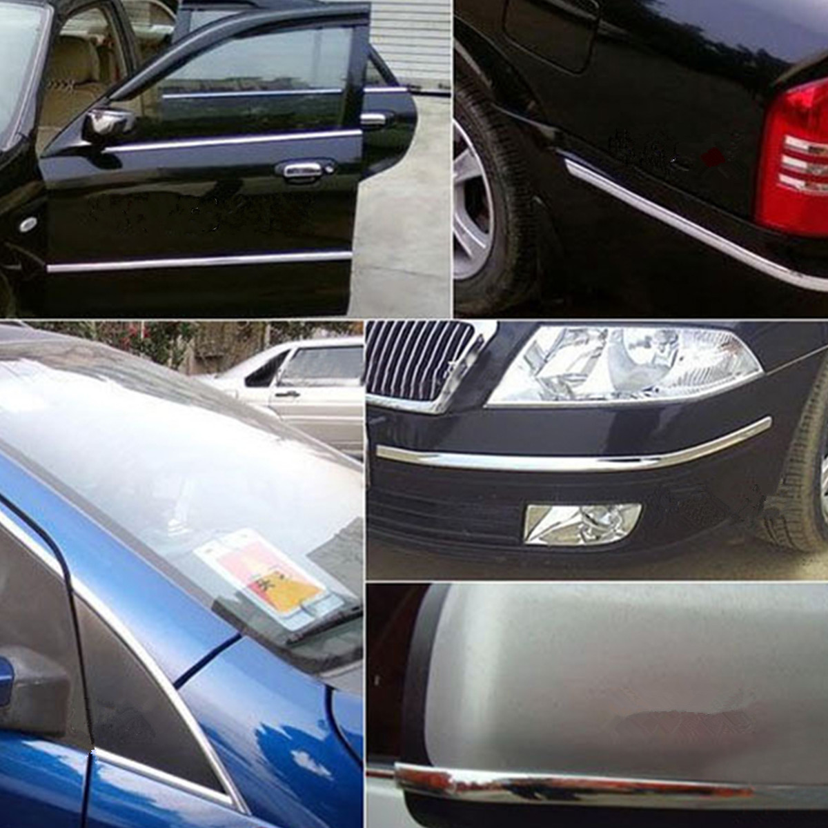 12M-Chrome-Car-Body-Door-Edge-Lip-Protector-Decor-Moulding-Guard-Trim-Strip-1540706