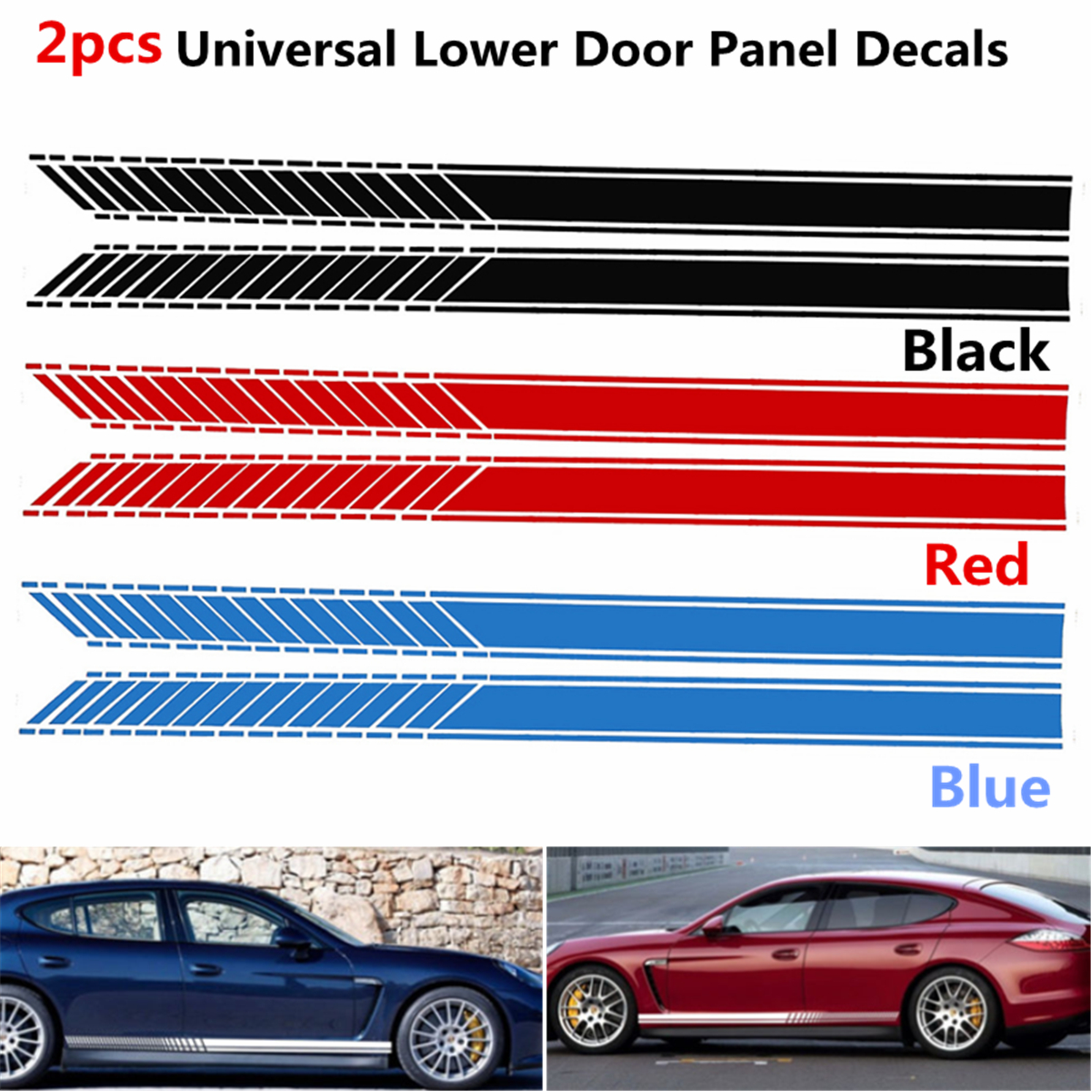 12x190cm-Universal-Car-Racing-Stripe-Vinyl-Side-Sticker-Lower-Door-Panel--LIB-1686269
