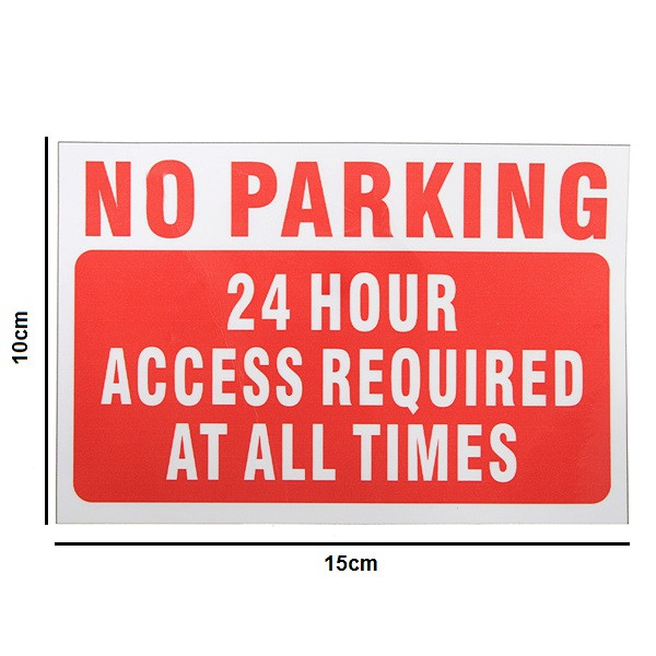 15x10cm-Waterproof-Vinyl-Decal-Sticker-NO-Parking-Warning-Sign-Pattern-Words-1080016