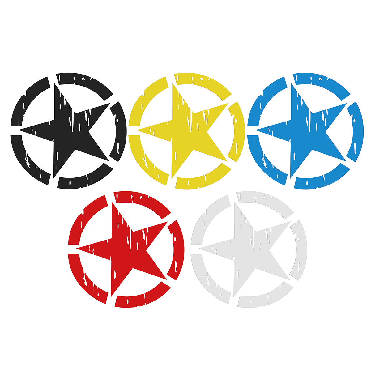 20-Auto-SUV-Universal-Aufkleber-Tuning-Sticker-Stern-Decal-5-Farben-1685770