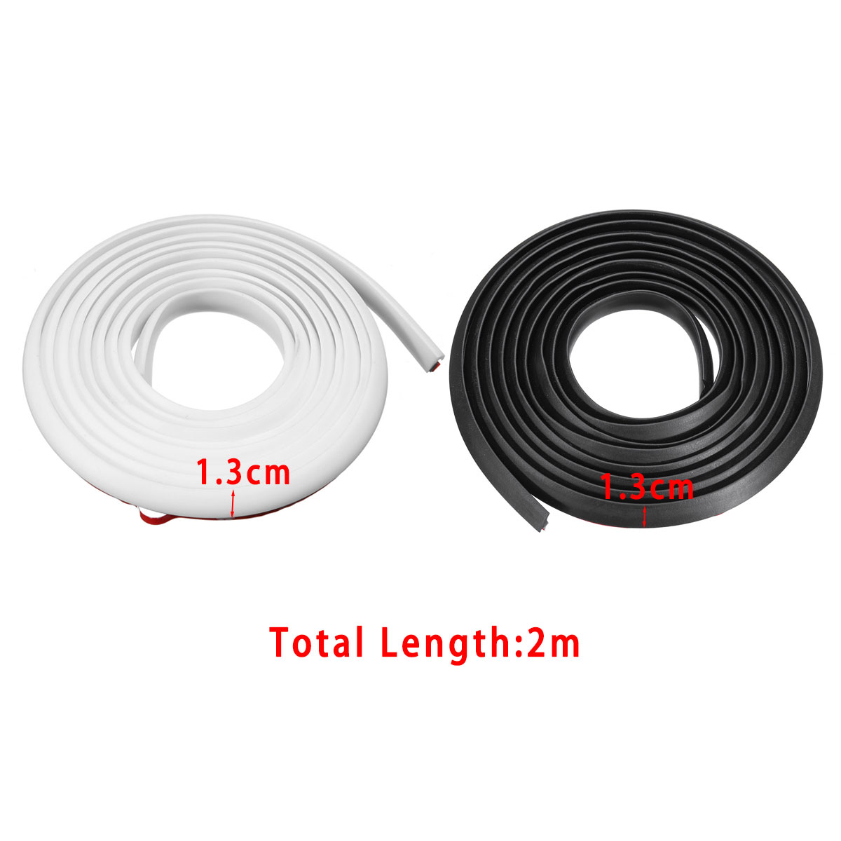 200-X-13cm-BlackWhite-Car-Door-Rubber-Sealing-Strip-For-Most-Cars-Trucks-SUV-1509413