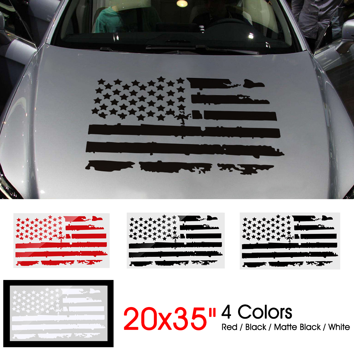 20X35-Inches-USA-Flag-Car-Hood-Stickers-Vinyl-Auto-Cover-Truck-Decals-Universal-1372594