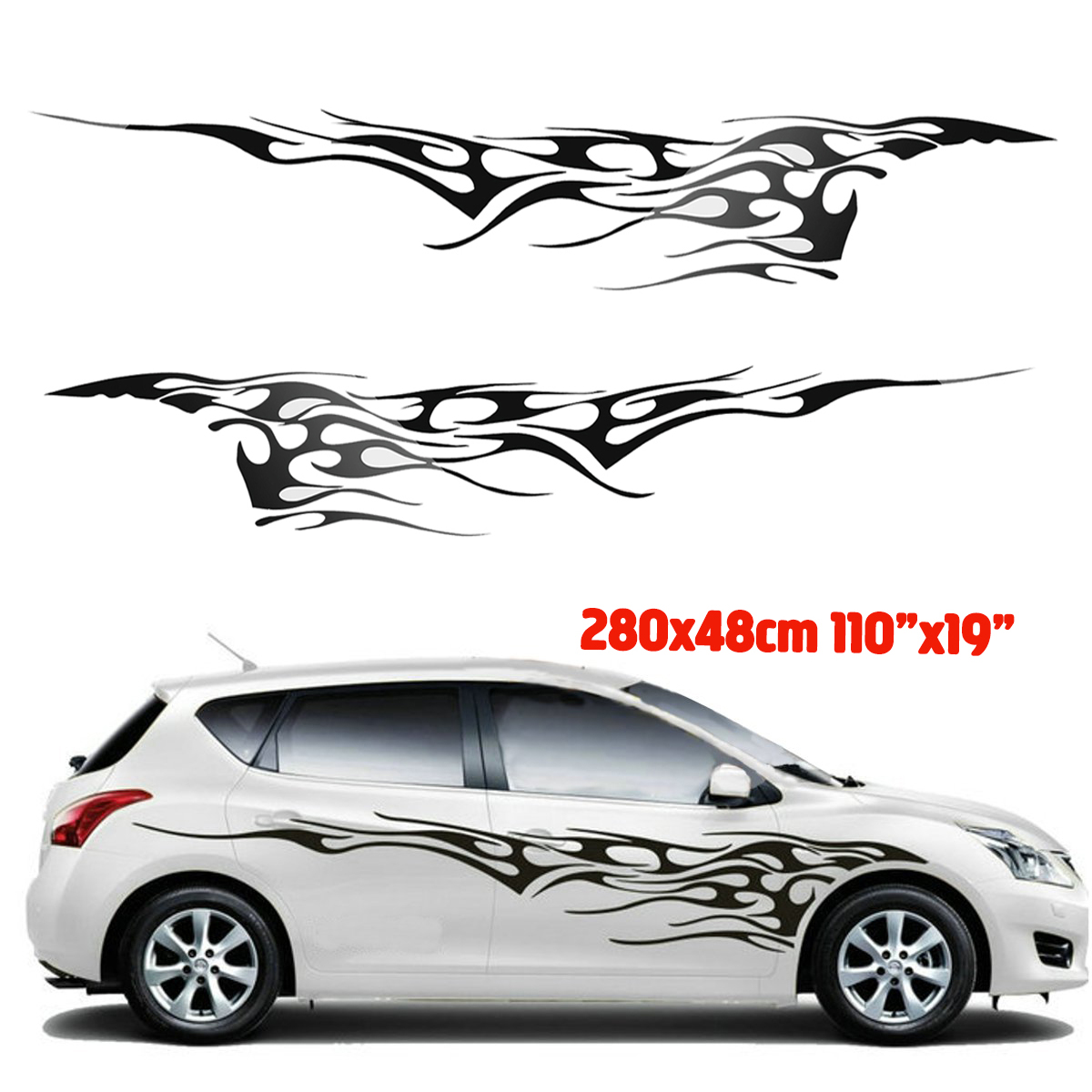 280-X-48CM-1-Pair-Body-Graphic-Side-Stickers-Sports-Racing-Car-Long-Stripe-Decal-1648907
