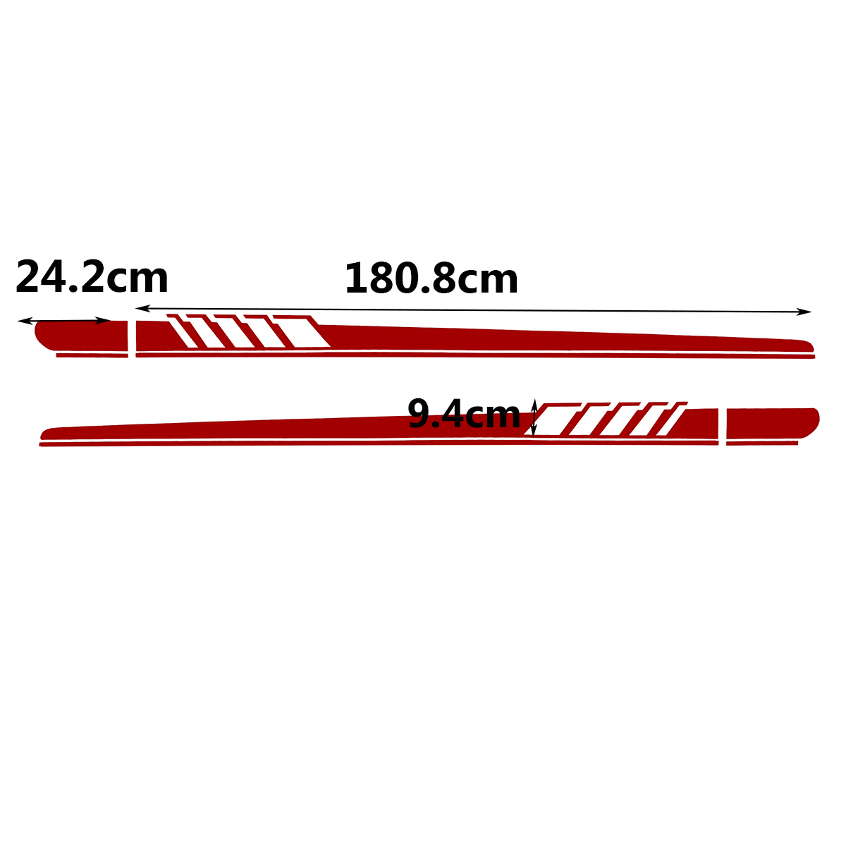 2PCS-Car-Side-Stickers-Body-Decals-Sticker-Long-Stripes-For-Mercedes-Benz-C-Racing-1712241