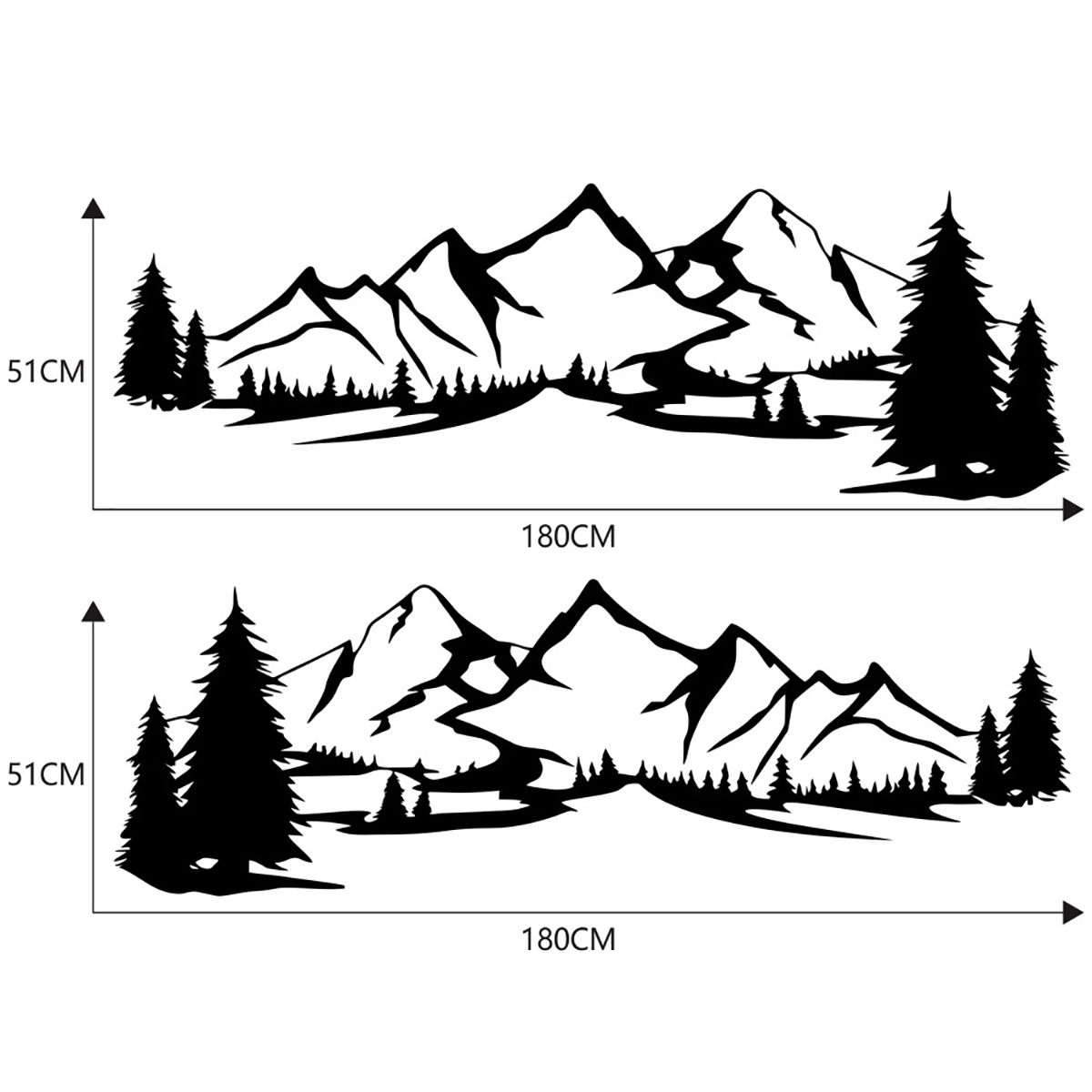 2PCS-Decal-Stickers-Side-Body-Large-Mountains-For-Camper-Motorhome-Van-Caravan-RVS-1733083