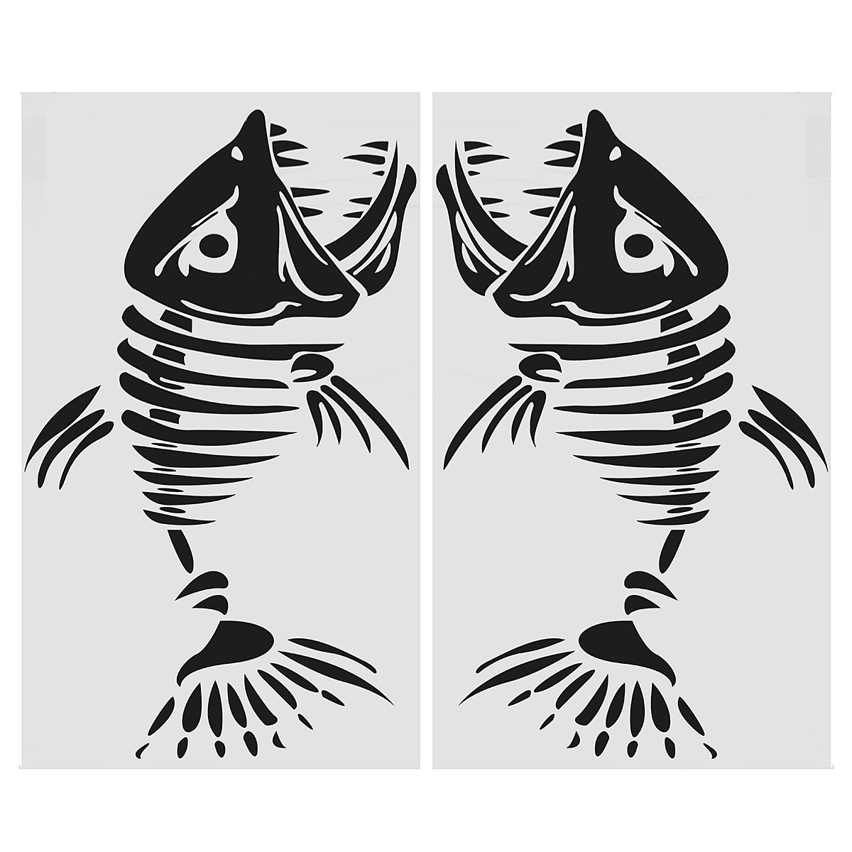 2PCS-Skelett-Fish-Fisch-Auto-Vinyl-Auto-Decal-Aufkleber-Tuning-Sticker-1685562