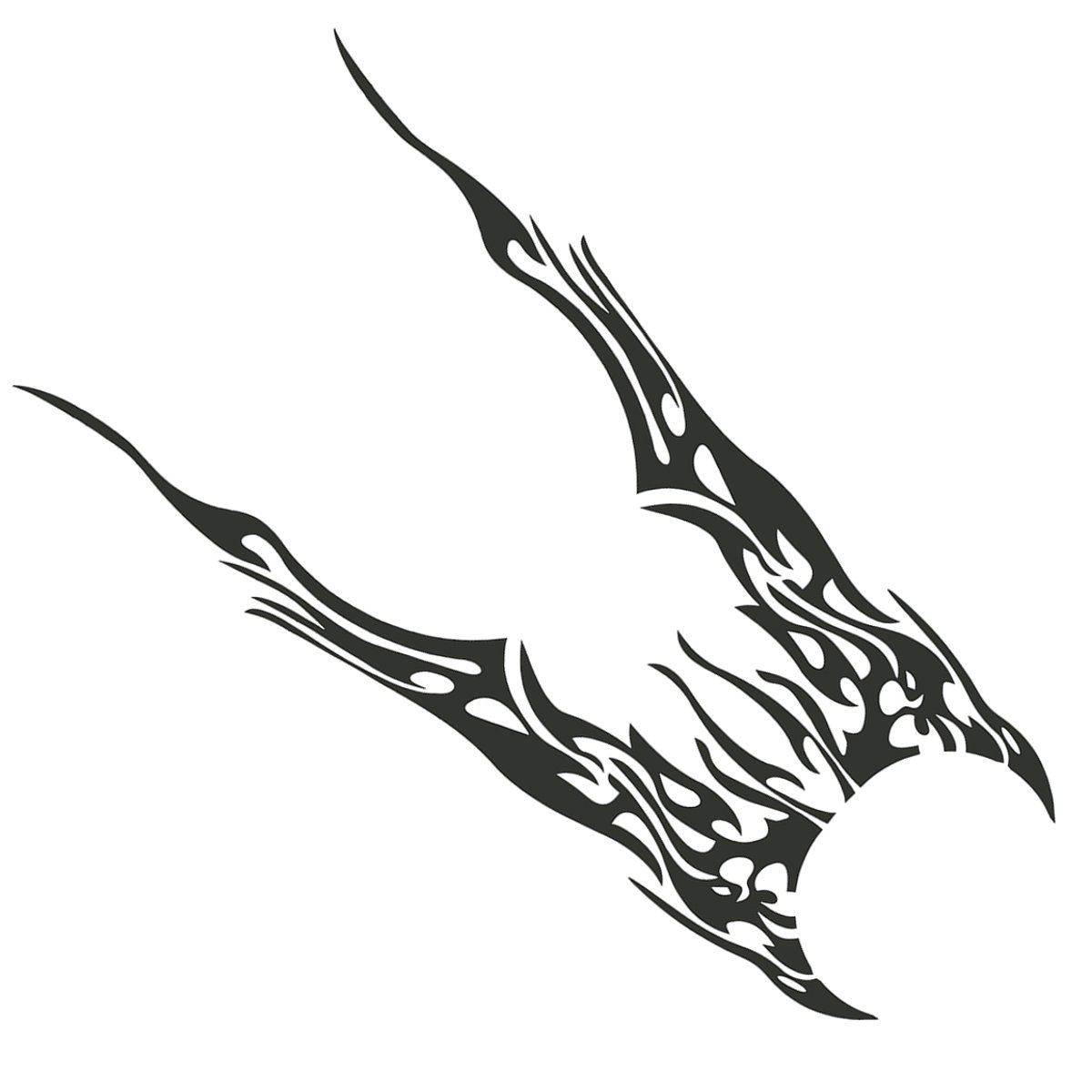 2Pcs-2105x48cm-DIY-Flame-Graphics-Vinyl-Car-Side-Stickers-Decal-Waterproof-Black-1575805