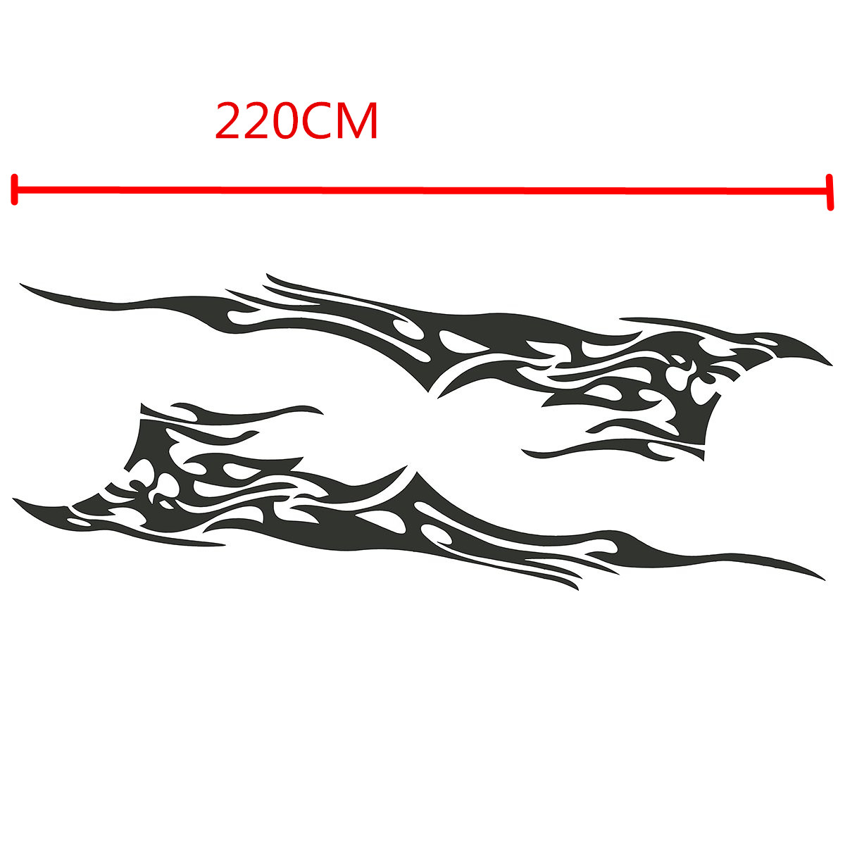2Pcs-2105x48cm-DIY-Flame-Graphics-Vinyl-Car-Side-Stickers-Decal-Waterproof-Black-1575805