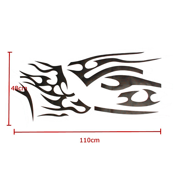 2Pcs-Black-Vinyl-Graphics-Car-Decals-Sticker-Flame-Pattern-Auto-Body-Decoration-Universal-1079504