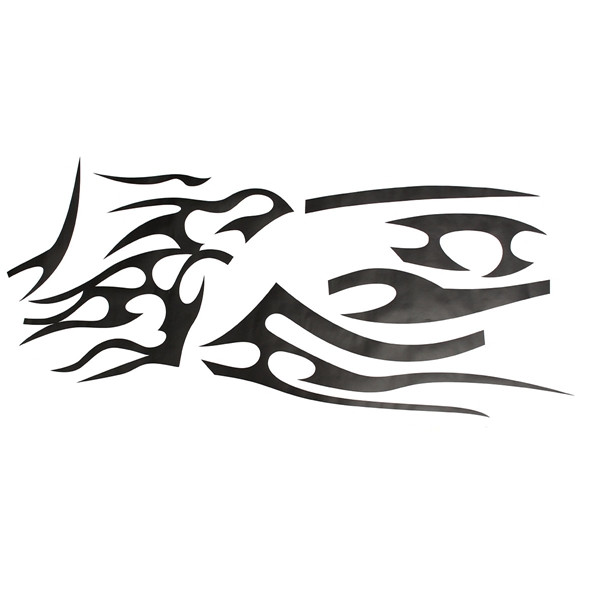 2Pcs-Black-Vinyl-Graphics-Car-Decals-Sticker-Flame-Pattern-Auto-Body-Decoration-Universal-1079504