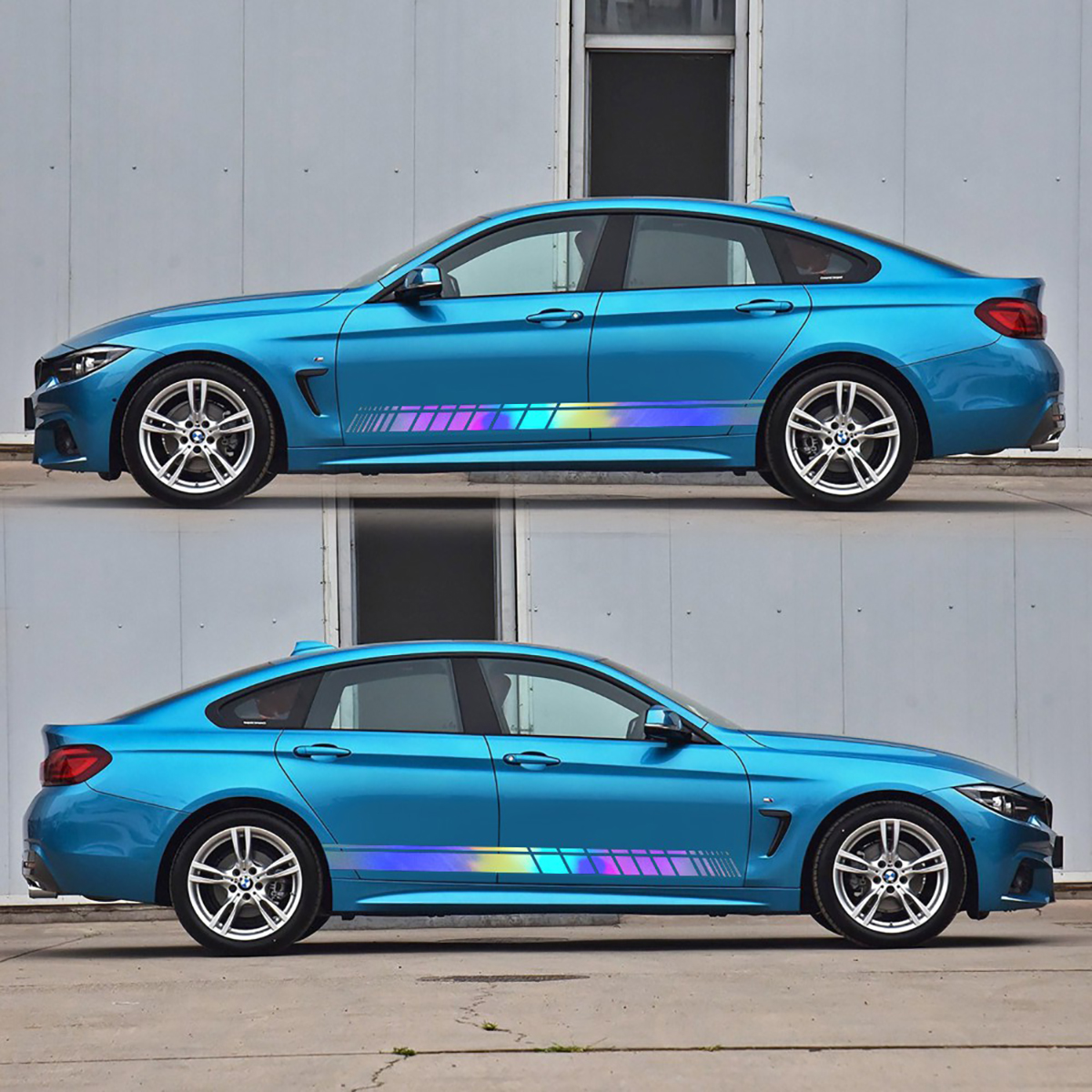 2Pcs-Car-Side-Body-Vinyl-Decal-Stickers-Stripe-Laser-Decals-Graphics-Universal-1653977