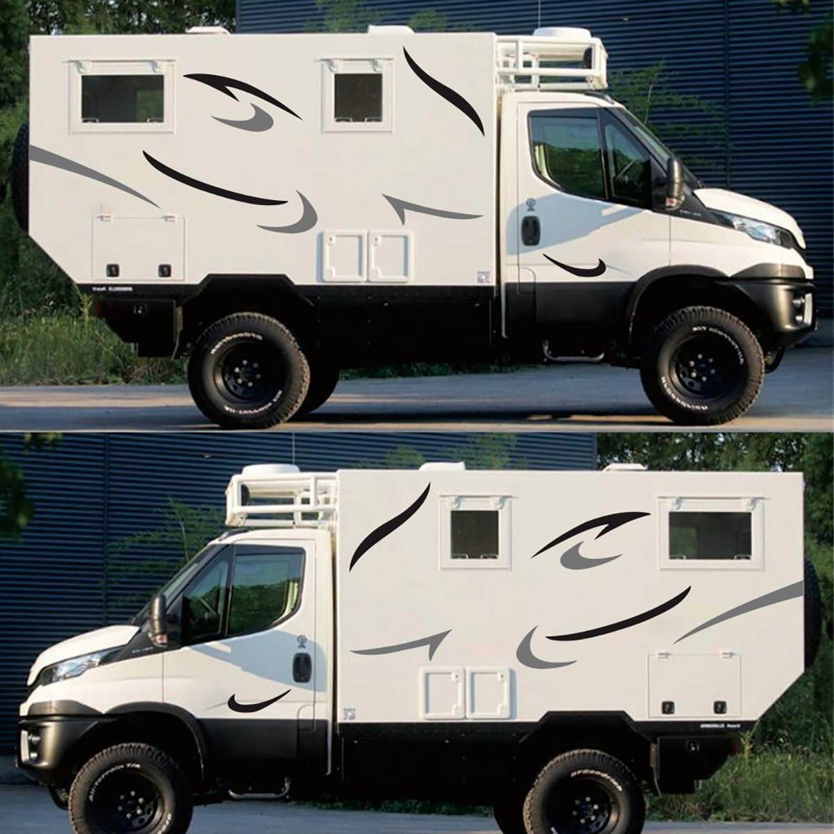 2pcs-Stripes-Body-Stickers-Graphics-Vinyl-DIY-For-Camping-Car-Caravan-RV-Trailer-1697999