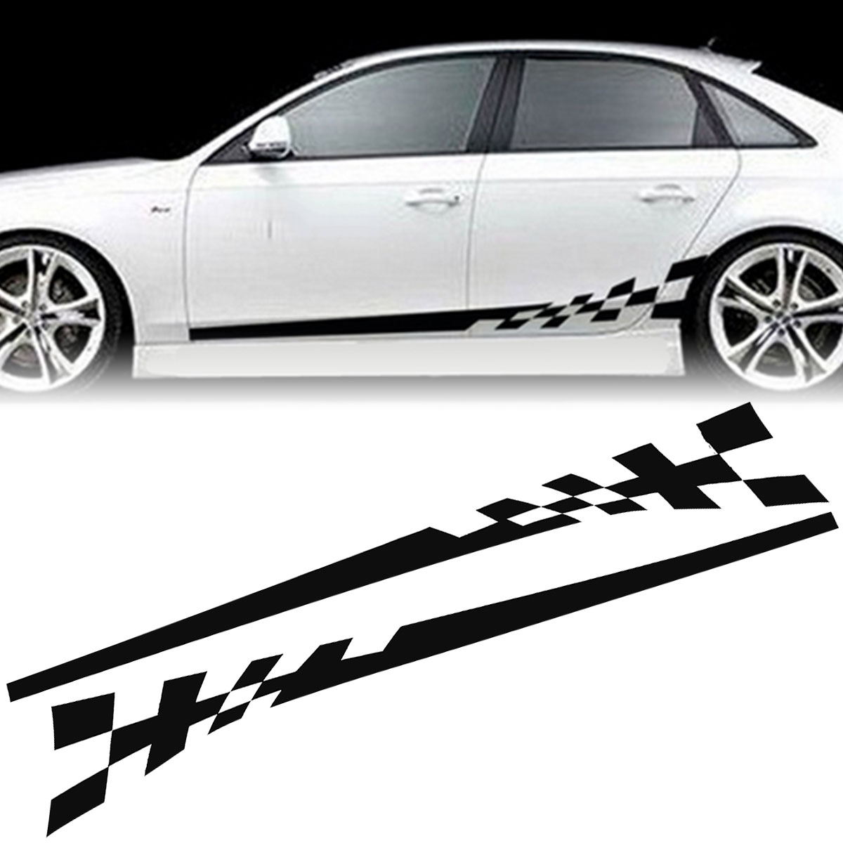 2x-Car-Vehicle-Body-Stripe-Side-Stickers-Racing-Race-Skirt-Vinyl-Decal-DIY-Decor-1671077