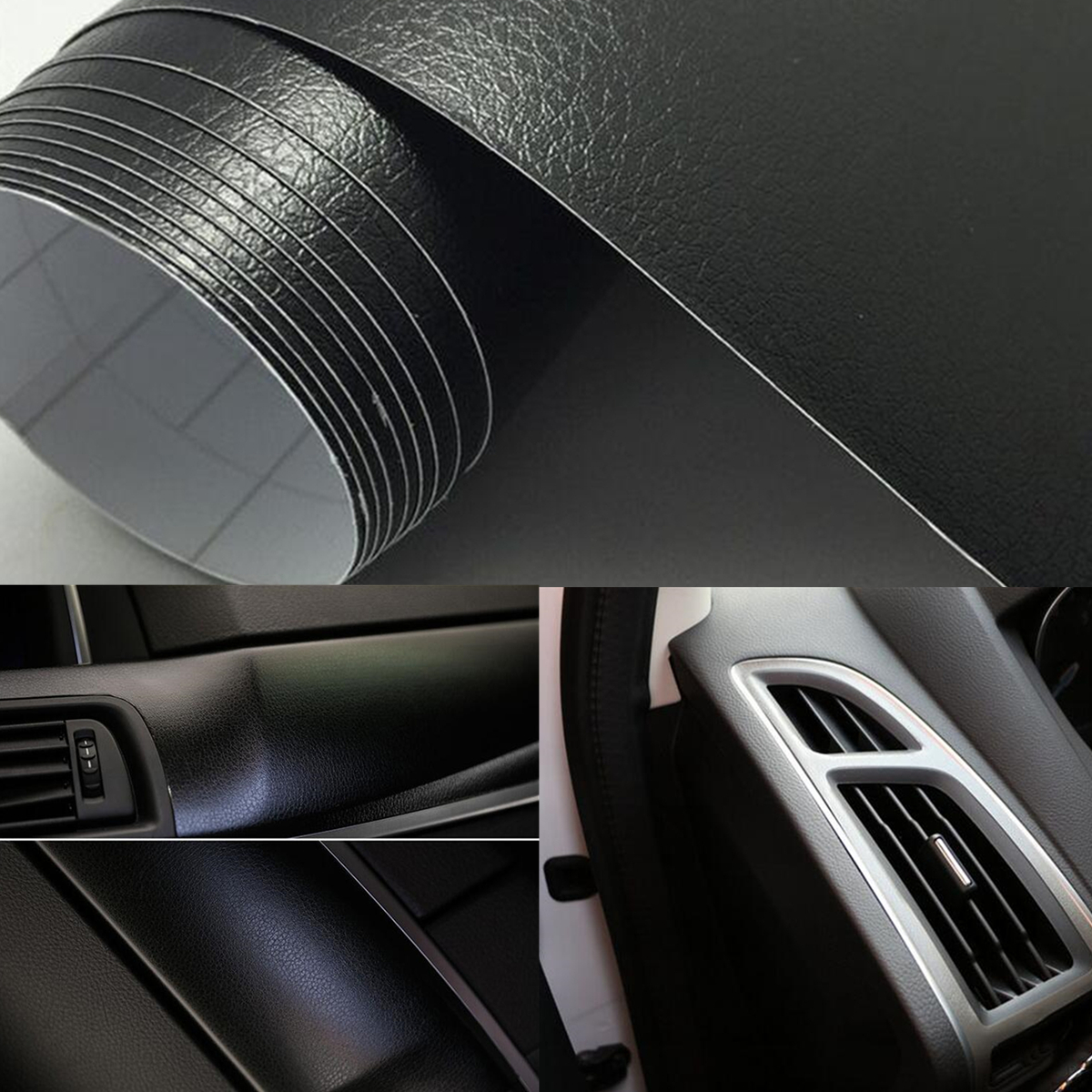 30cmtimes150cm-Black-Leather-Texture-Car-Stickers-Vinyl-Wrap-Car-Inner-Decal-Film-1449422