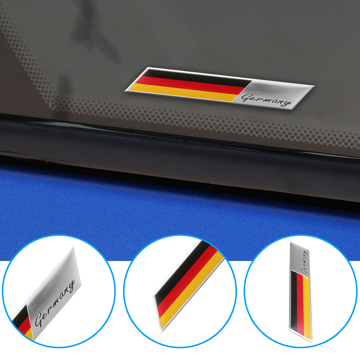 39-Inch-Car-Sticker-Germany-Flag-Fender-Trunk-Emblem-Badge-Decor-For-Audi-1703340