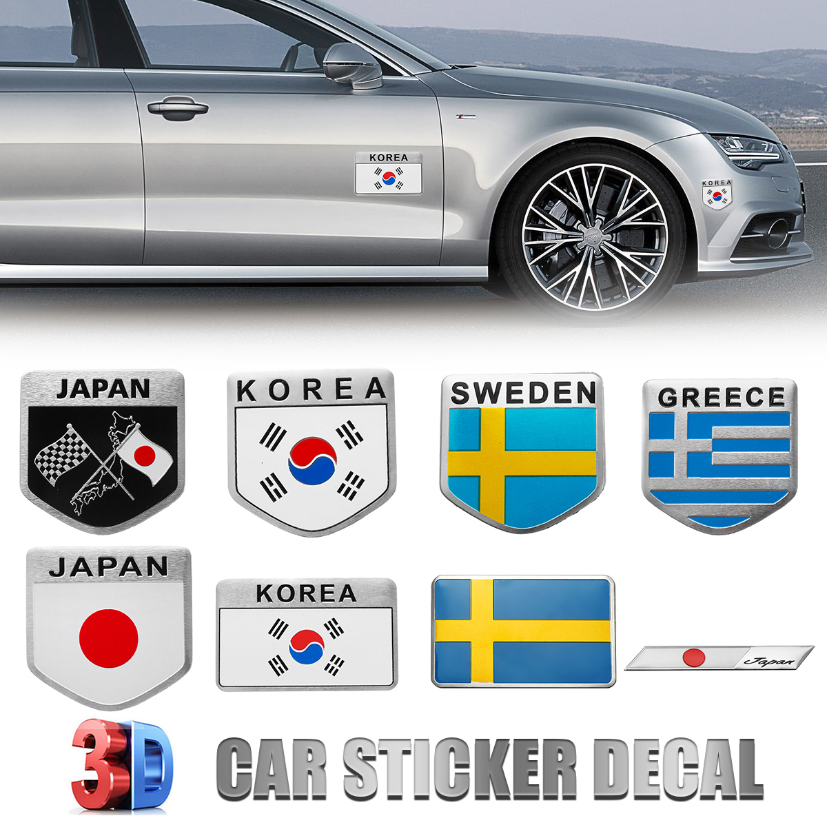 3D-Aluminum-Alloy-Car-Auto-Body-Sticker-Decals-TurkeySwedenGreeceKoreaVietnamJapan-Flag-1632615