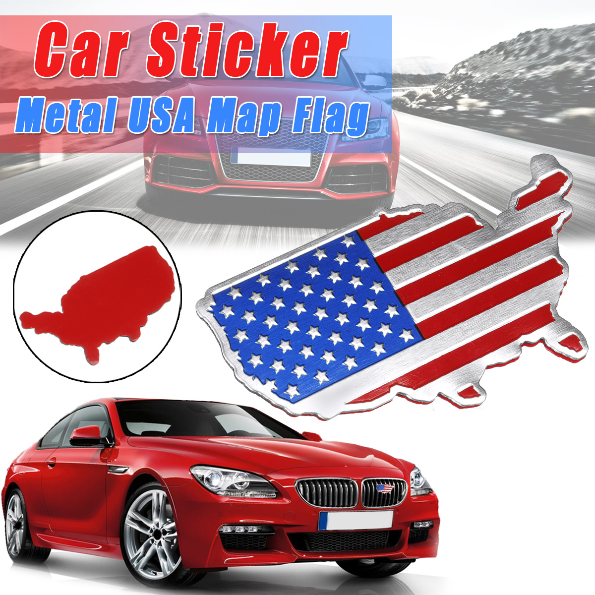3D-Car-Auto-Stickers-Metal-USA-United-States-American-Map-Flag-Decal-Emblem-1577527
