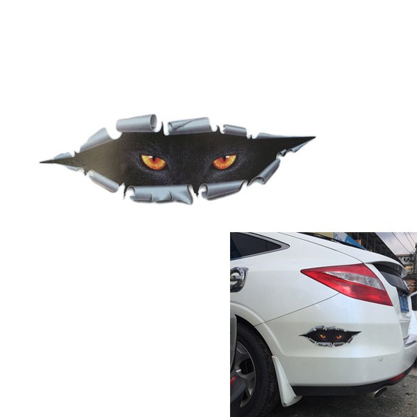 3D-Car-Sticker-Cat-Eye-Stereoscopic-Simulated-Waterproof-Decal-11X43CM-1025403