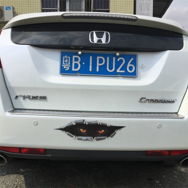 3D-Car-Sticker-Cat-Eye-Stereoscopic-Simulated-Waterproof-Decal-11X43CM-1025403