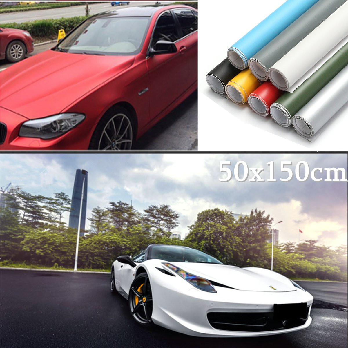 50cm-x-150cm-Universal-Vinyl-Wrap-Car-Vehicle-Sticker-Decal-Film-Air-Bubble-DIY-1686212