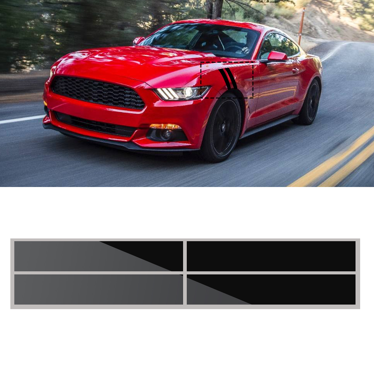 56x10cm-Mudguard-Hash-Stripes-Decals-Graphise-Car-Vinyl-sticker-for-FORD-MUSTANG-2015-2016-1216722