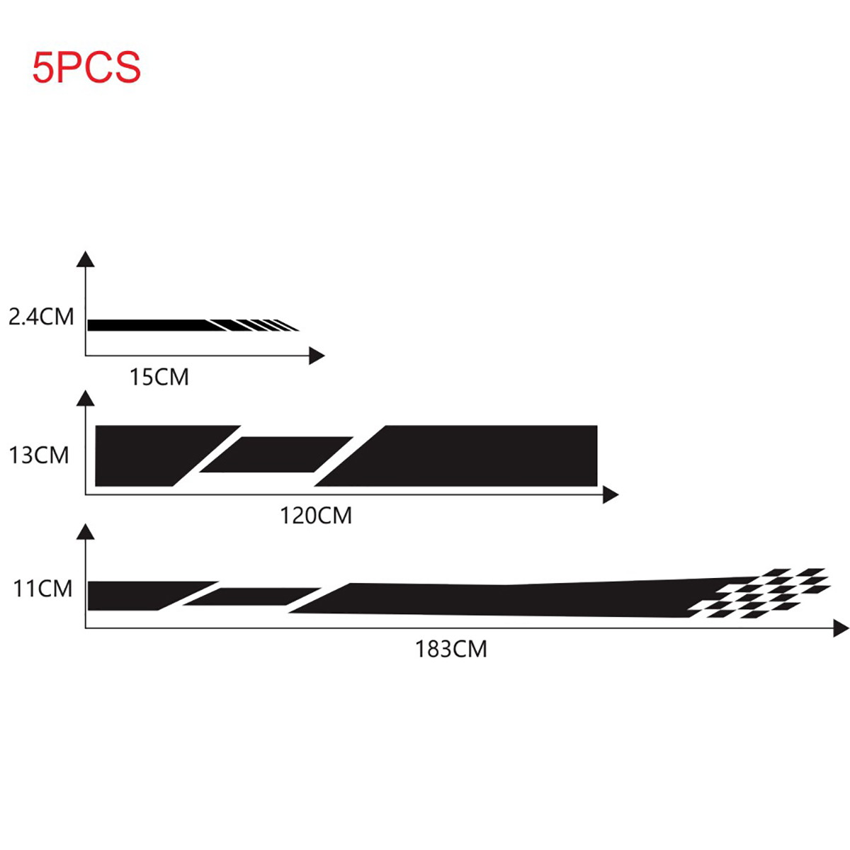 5PCS-Stripes-Graphics-Car-Stickers-Side-Body-Hood-Rearview-Mirror-Decal-Decor-1809246