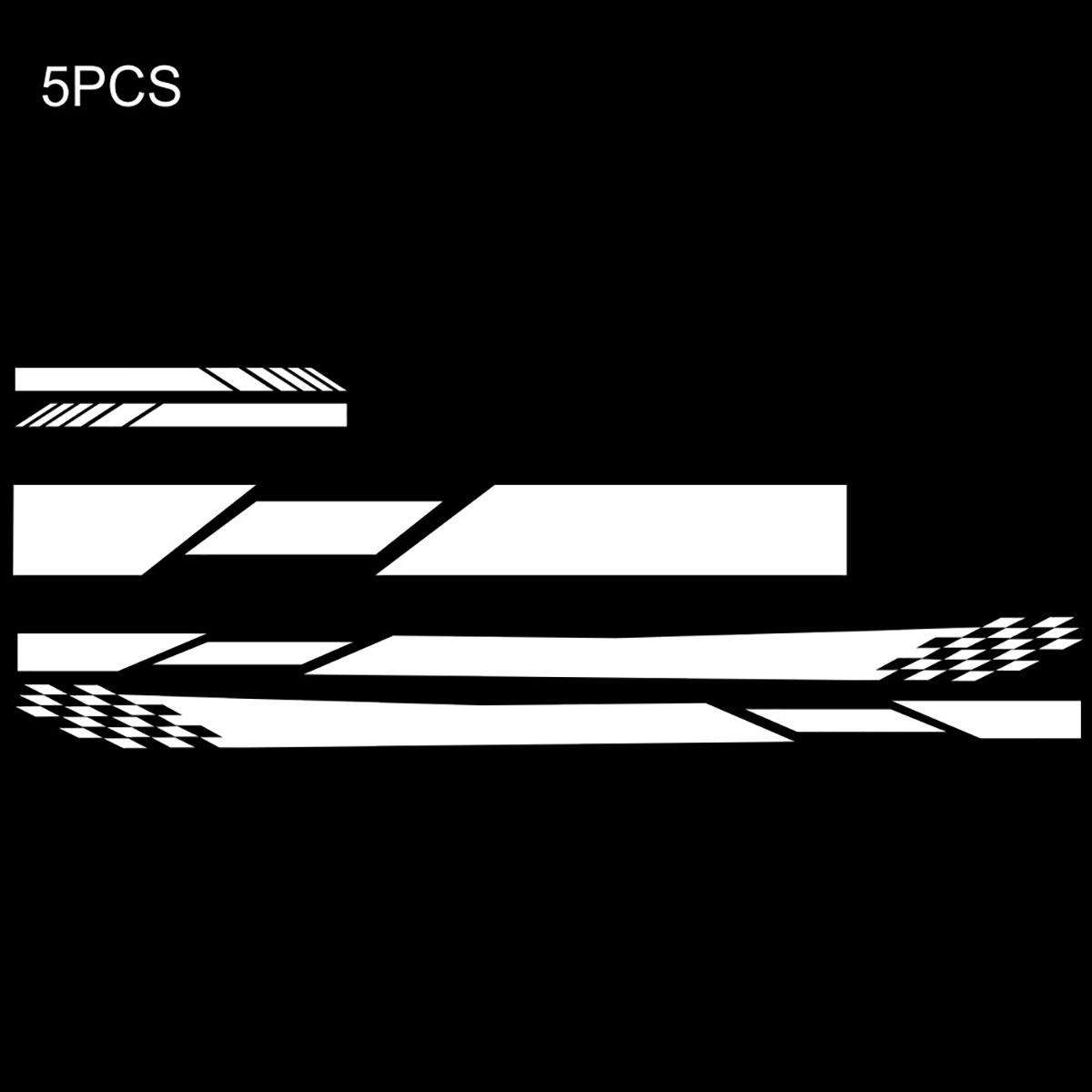 5PCS-Stripes-Graphics-Car-Stickers-Side-Body-Hood-Rearview-Mirror-Decal-Decor-1809246