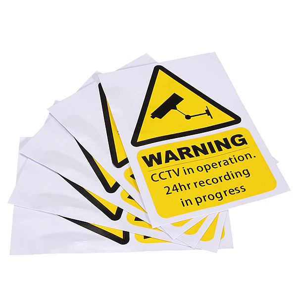 5PCS-Yellow-Window-Warning-Stickers-Signs-Decal-CCTV-In-Operation-945648