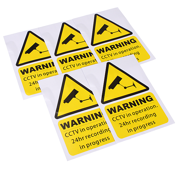 5PCS-Yellow-Window-Warning-Stickers-Signs-Decal-CCTV-In-Operation-945648