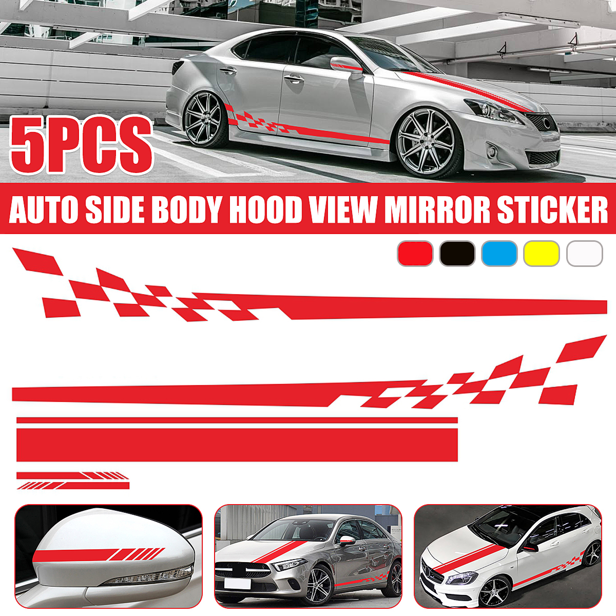 5pcs-Car-Stickers-Stripes-Graphics-Side-Body-Hood-Rearview-Mirror-Decal-Trim-1726701