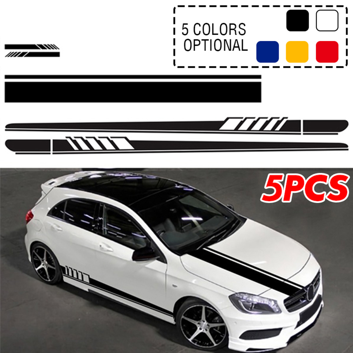 5pcs-Universal-Car-Graphics-Side-Body-Door-Decor-Sticker-Long-Stripe-Decals-DIY-1736619