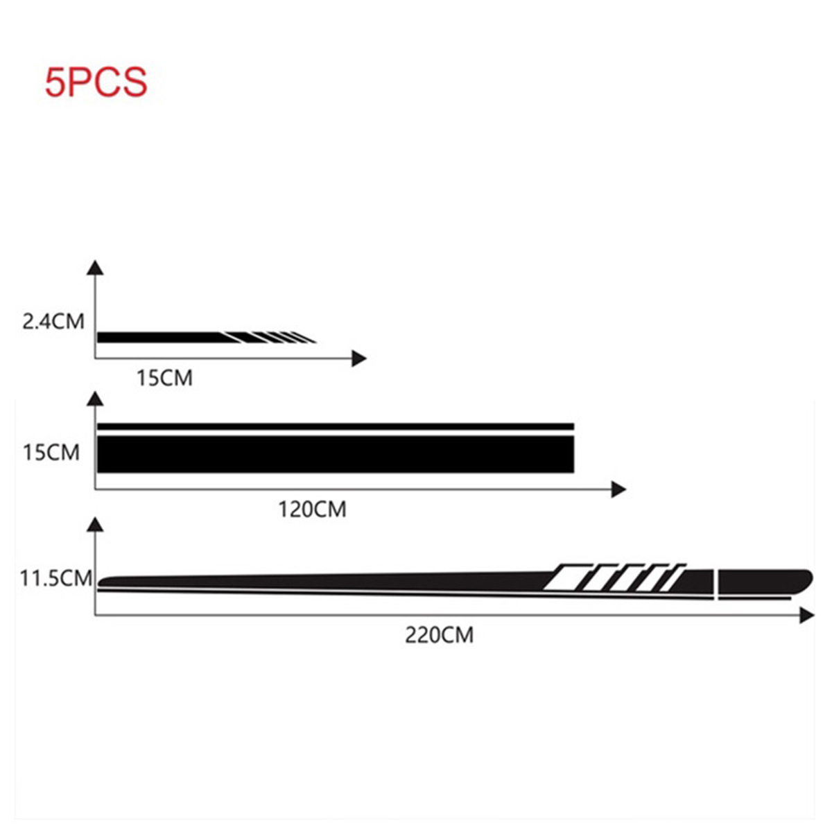 5pcs-Universal-Car-Graphics-Side-Body-Door-Decor-Sticker-Long-Stripe-Decals-DIY-1736619