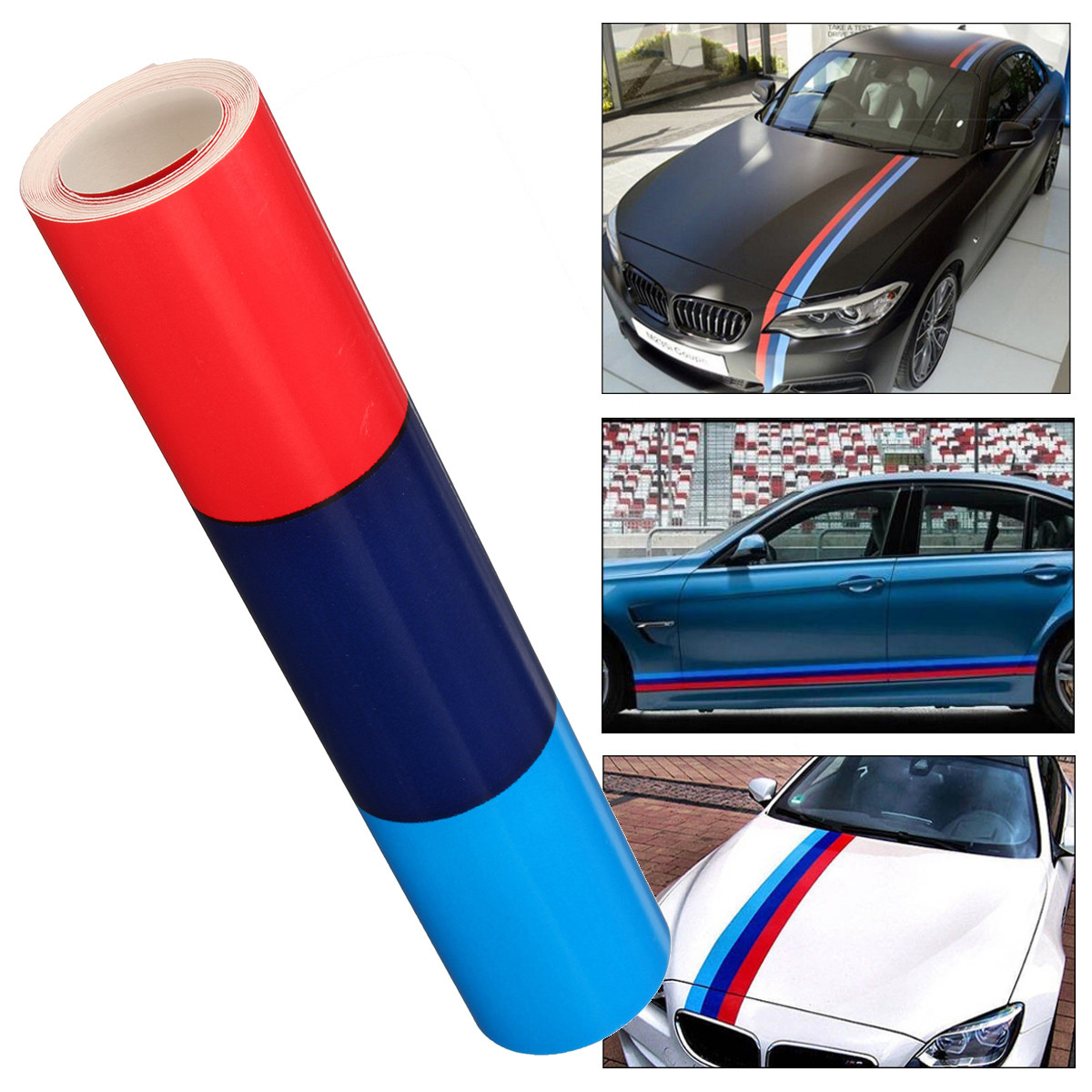 60Inch-M-Color-Stripes-Rally-Side-Hood-Racing-Motorsport-Decal-Sticker-for-BMW-1701985